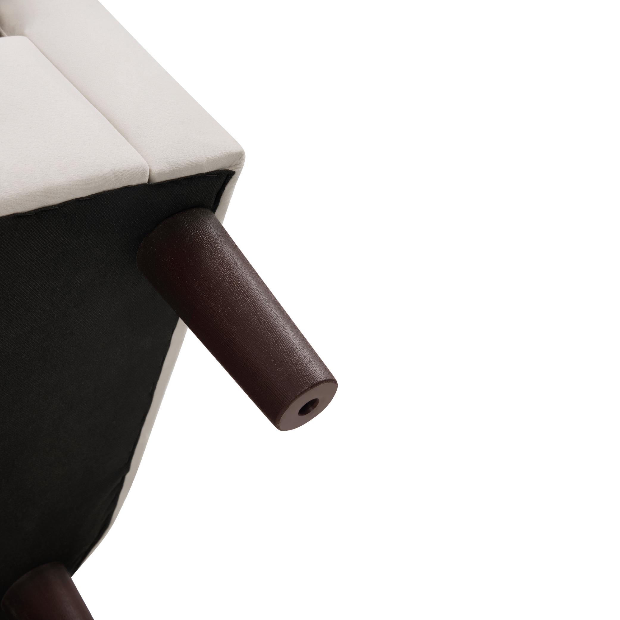 Velvet Accent Chair With Ottoman, Modern Barrel Chair Armchair For Living Room, Bedroom, White_maomaolike.com